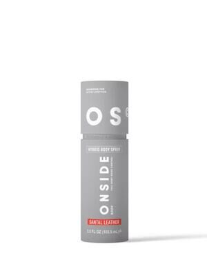 ONSIDE | HYBRID BODY SPRAY | SANTAL LEATHER | 3.5 OZ. NEW